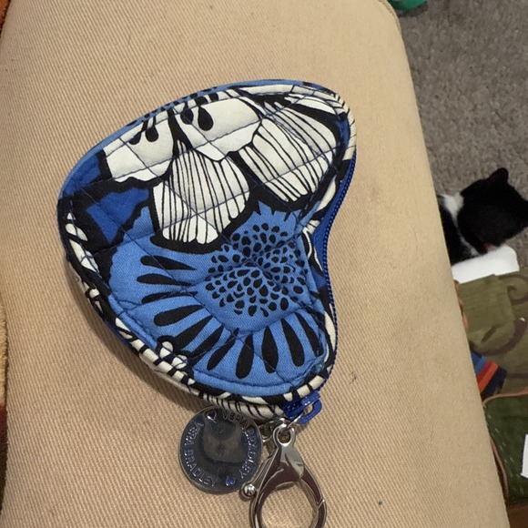2 Vera Bradley Coin Purses BLUE‎ BAYOU & Half Moon Retro Prep Plaid Floral - Picture 2 of 9